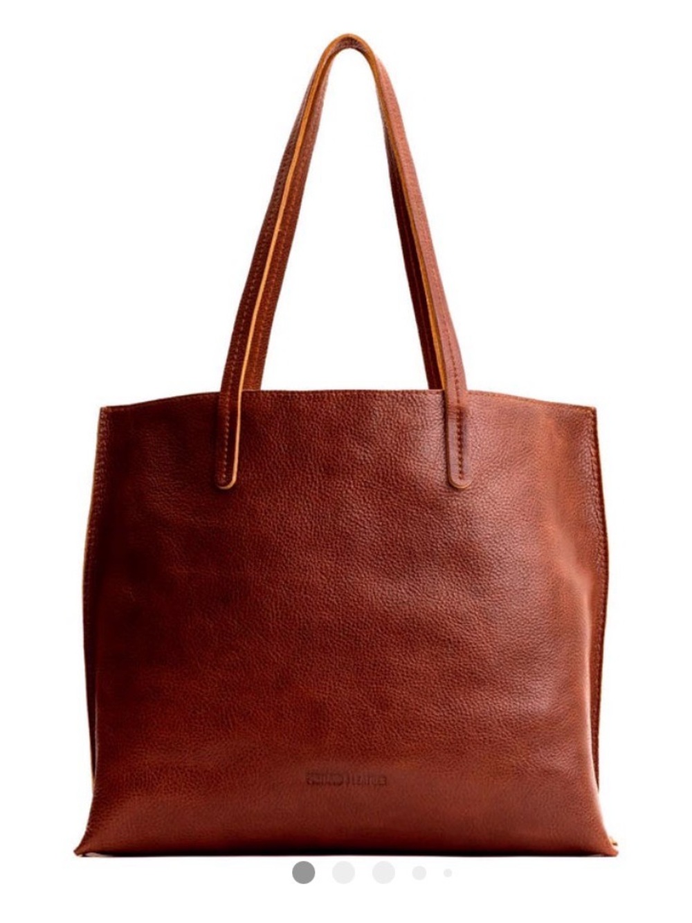Portland Leather Brown Leather Tote - Picture 8 of 10